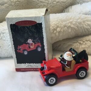 Hallmark Keepsake Red Santa Jeep Ornament 1996